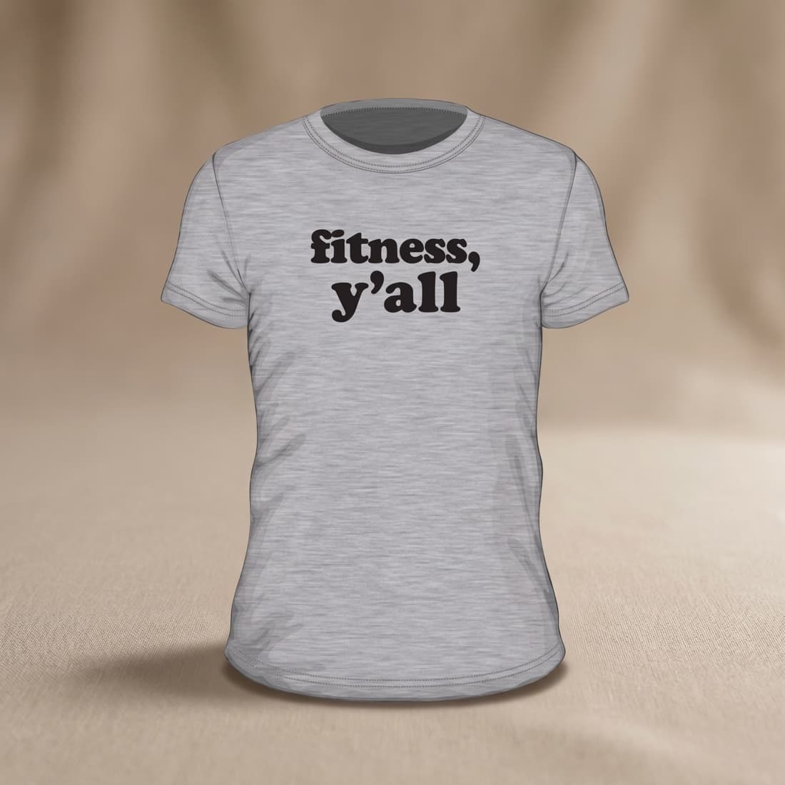 fitness-yall-grey-unisex-tee