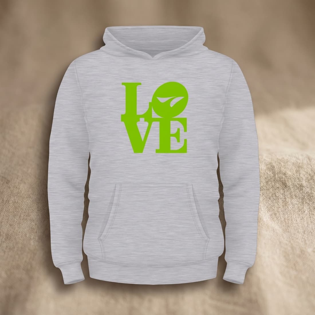love-unisex-grey-hoody